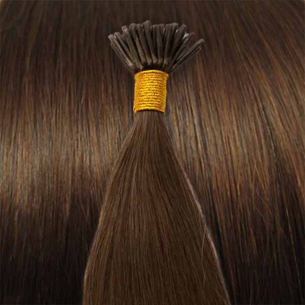 60 cm Cold Fusion hair extensions brown 4# - | Fashiongirl