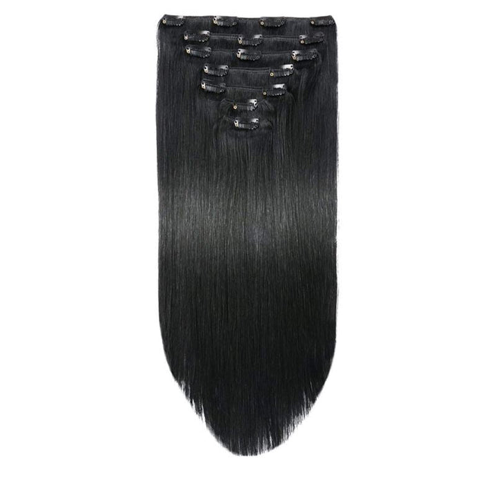 Clip In Extensions - 40 cm #1 Black - | Fashiongirl