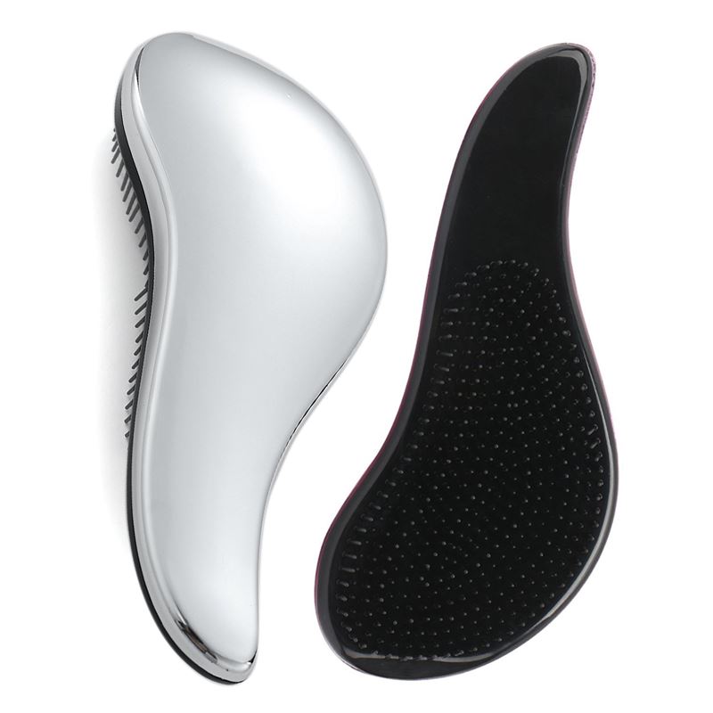 Detangler Hair Brush - Silver - Hair Styling tool | Fashiongirl