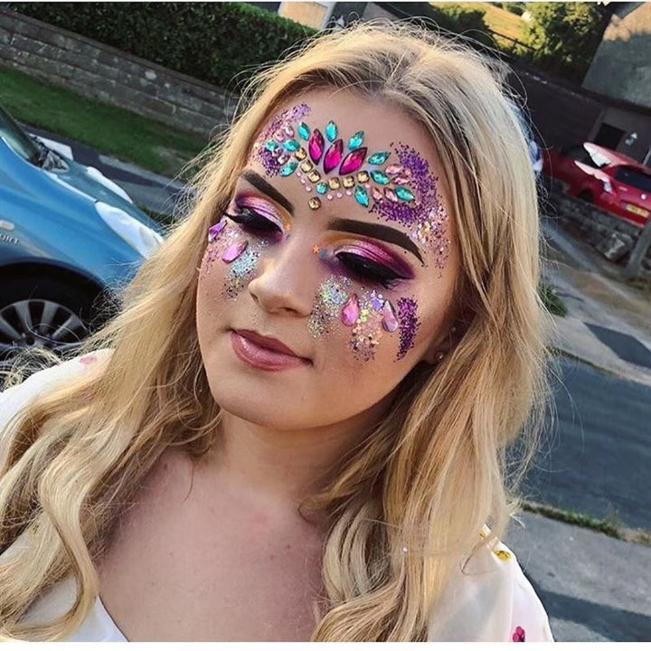 Face Jewels - Face jewellery with rhinestones/diamonds (YT - 13) - | Fashiongirl