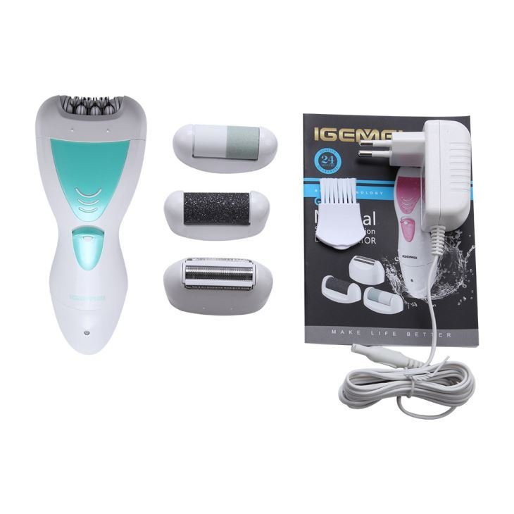Gemei Pro 4 - in - 1 Ladyshaver epilator - Hair remover, callus remover, nail file - GM - 7006 - | Fashiongirl