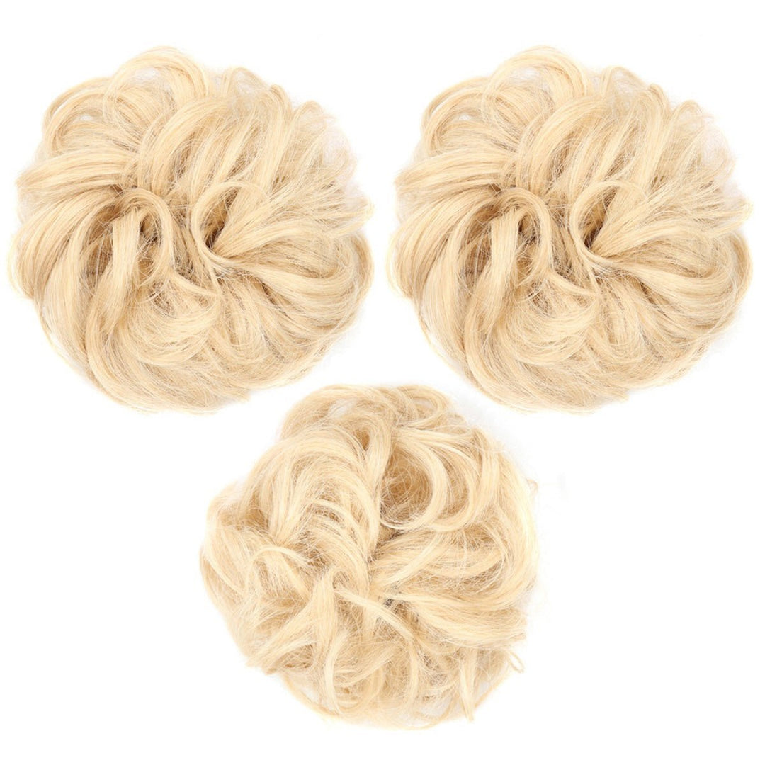 Messy Bun Hair elastic with curly artificial hair - 18T613 Light Blond - Hair Accessories | Fashiongirl