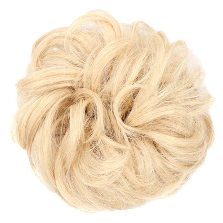 Messy Bun Hair elastic with curly artificial hair - 18T613 Light Blond - Hair Accessories | Fashiongirl