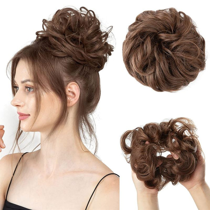 Messy Curly Hair for bun #4/30 - Light Brown - Hair Accessories | Fashiongirl