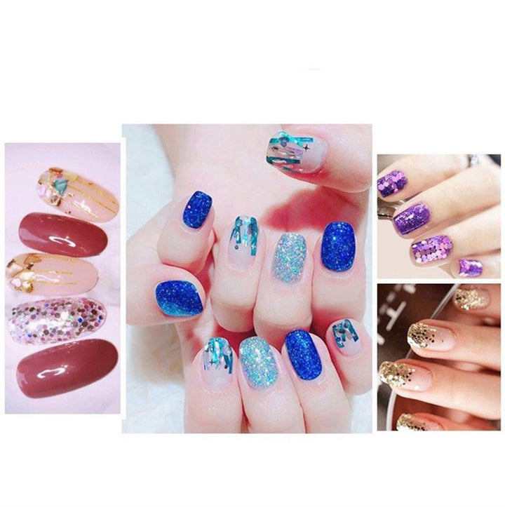 Nail Decoration / Nail Decoration Kit for manicure with pearls, sequins, glitter & diamonds - 48 bottles - | Fashiongirl