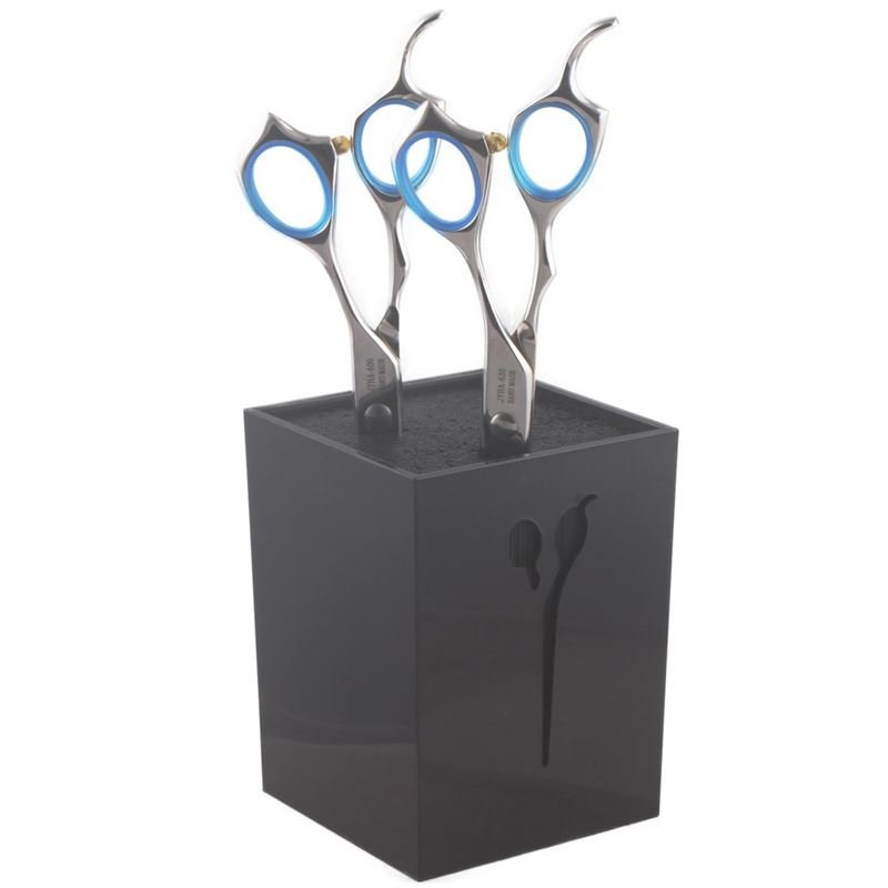 Scissor holder for hairdressing scissors - black cube - Hair Styling tool | Fashiongirl