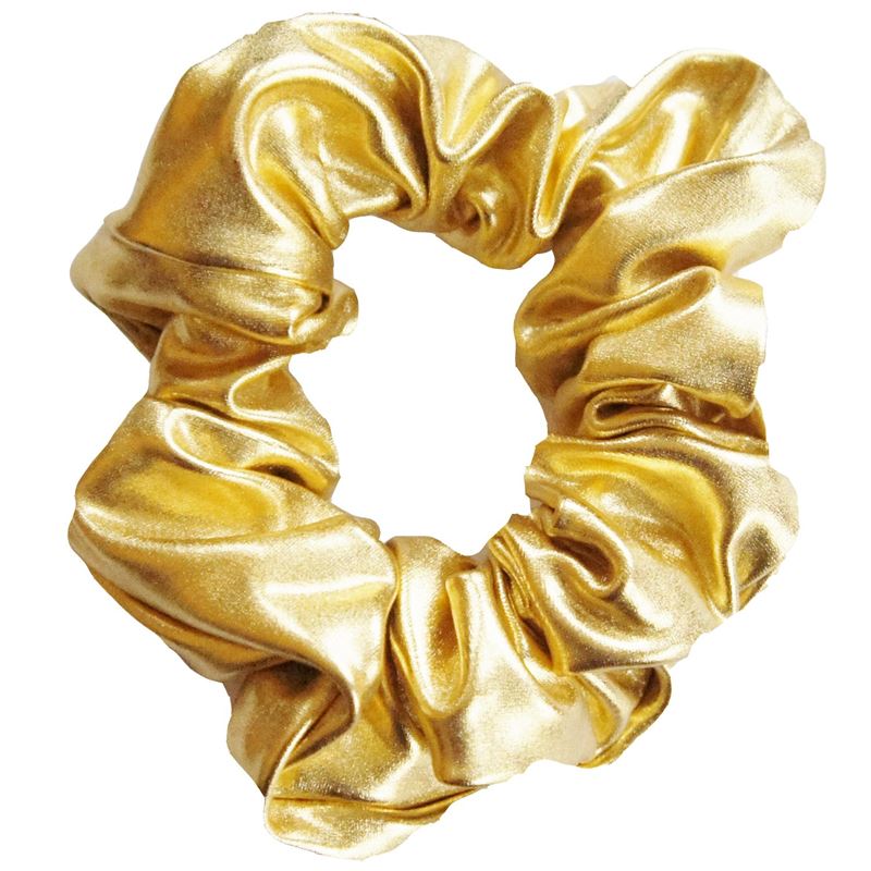 Scrunchie Hair Elastic - Metallic & Elastic - Gold - Hair Accessories