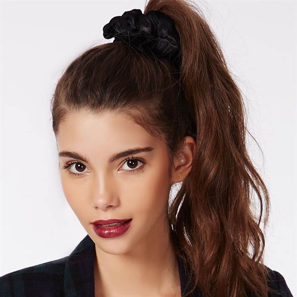 Scrunchie - Velour & elastic - Light brown - Hair Accessories