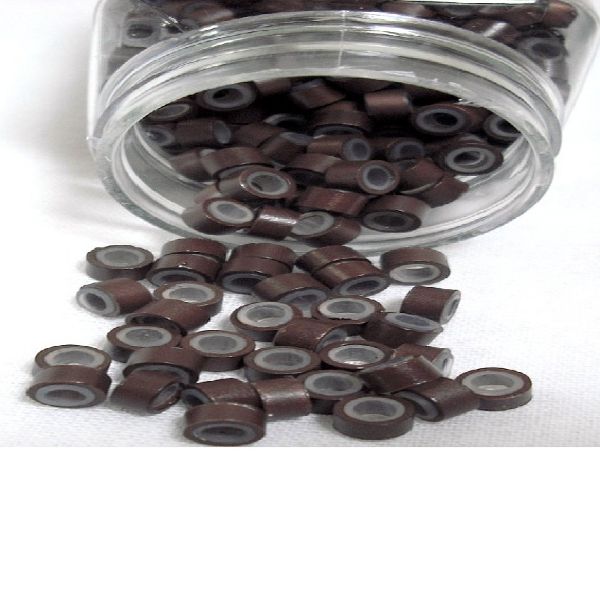 Silicone micro rings for extensions - Brown 500 pcs. - | Fashiongirl