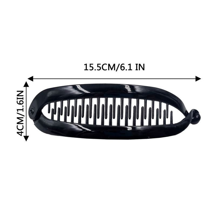 SOHO Slim Banana Hair Clip - Brown - | Fashiongirl