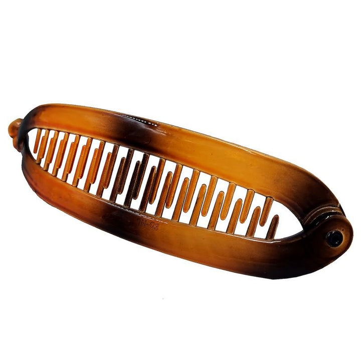 SOHO Slim Banana Hair Clip - Brown - | Fashiongirl