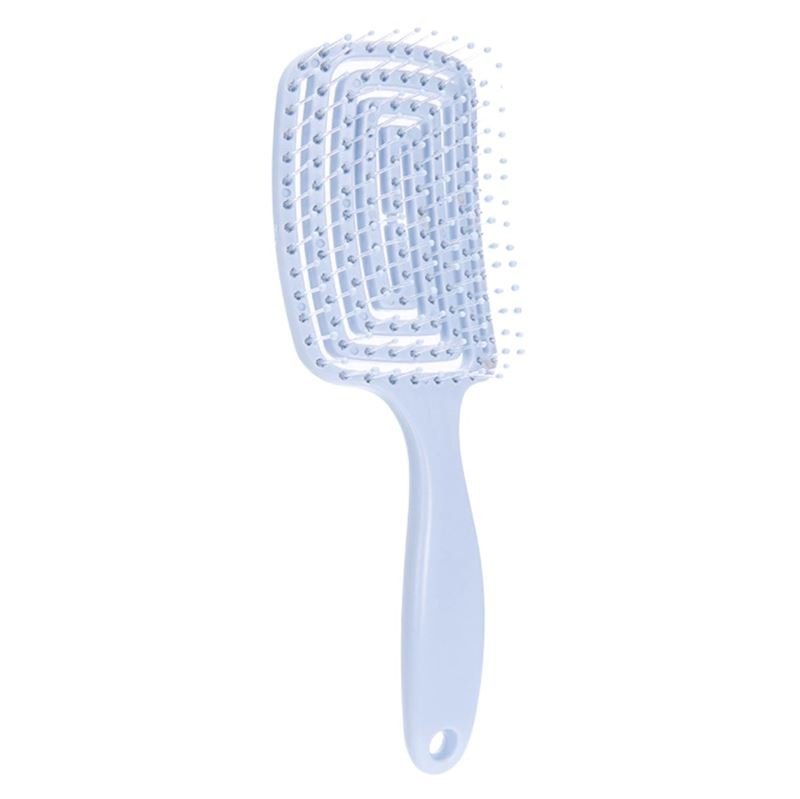 TBC Detangling Hair Brush - Wet & Dry Hollow Brush - Blue - Hair Styling tool