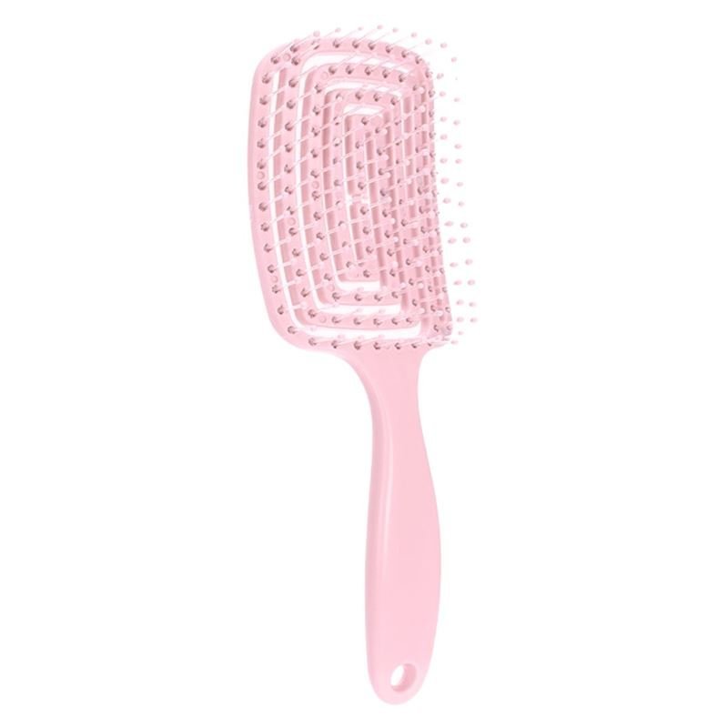 TBC Detangling Hair Brush - Wet & Dry Hollow Brush - Pink - Hair Styling tool