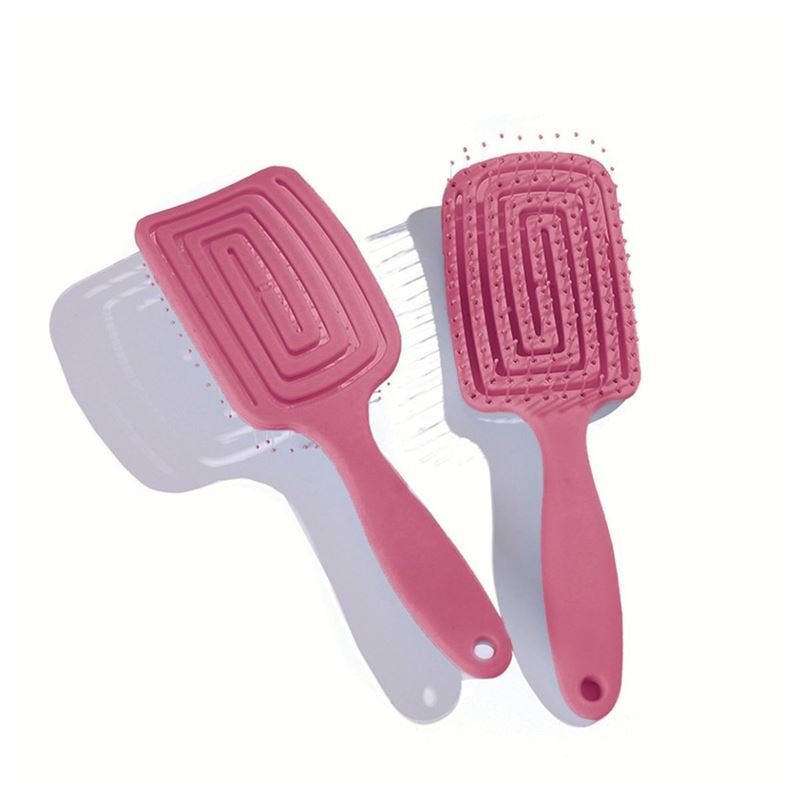 TBC Detangling Hair Brush - Wet & Dry Hollow Brush - Pink - Hair Styling tool