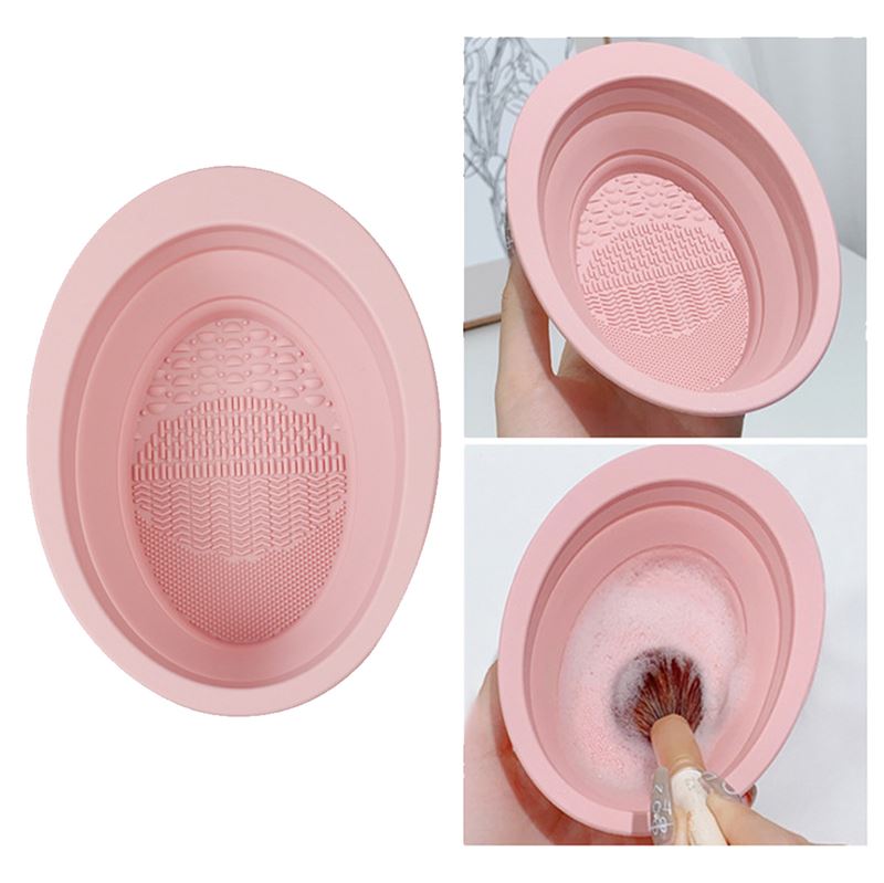 Technique PRO Foldable Silicone Makeup Brush Cleaner Bowl - Nude Rose - Hair Accessories