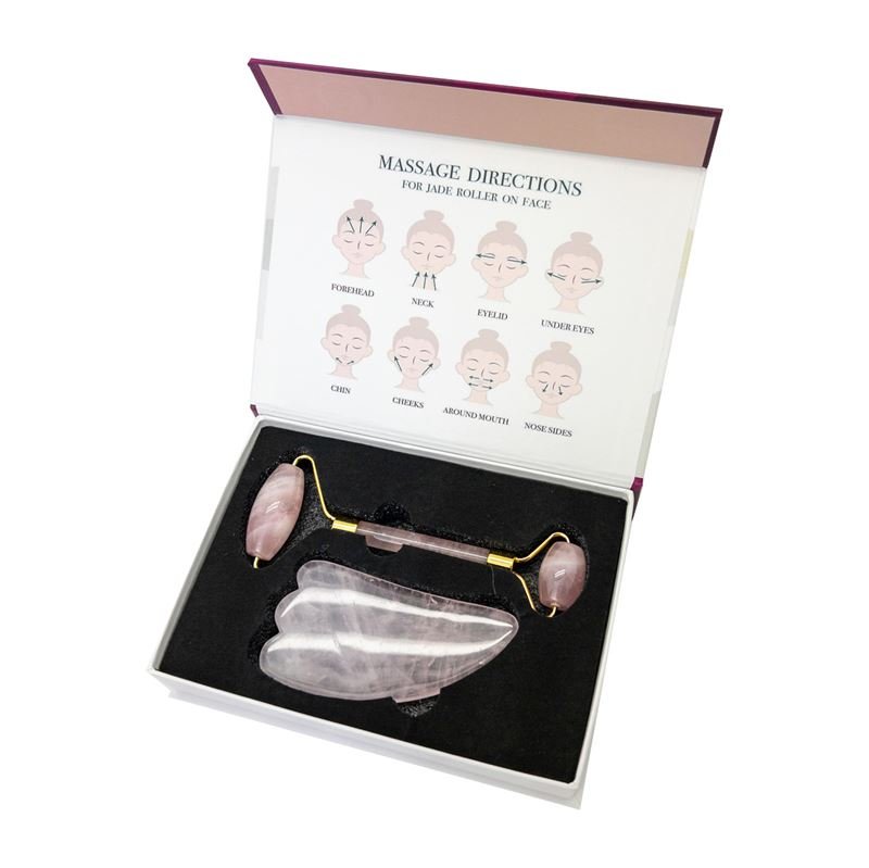 UNIQ Jade Roller + Guasha Stone (Pink) - | Fashiongirl