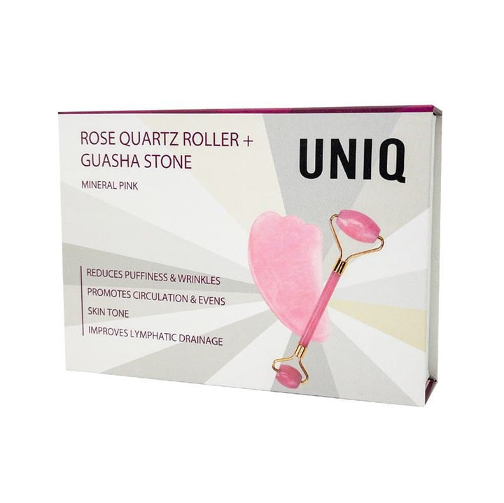 UNIQ Jade Roller Rose Quartz + Guasha Stone | for the face - | Fashiongirl
