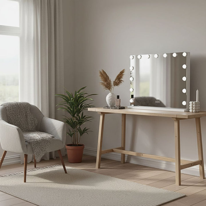 UNIQ XL Miroir Hollywood de Luxe avec 15 Ampoules LED