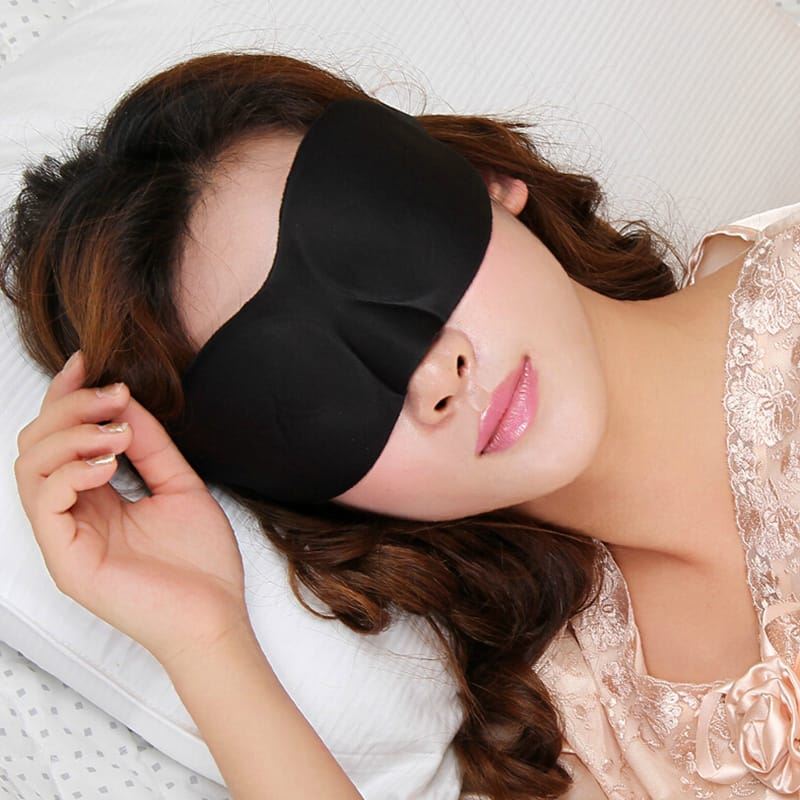 3D Sleeping Mask - Luxury Comfort, Black - Fashiongirl