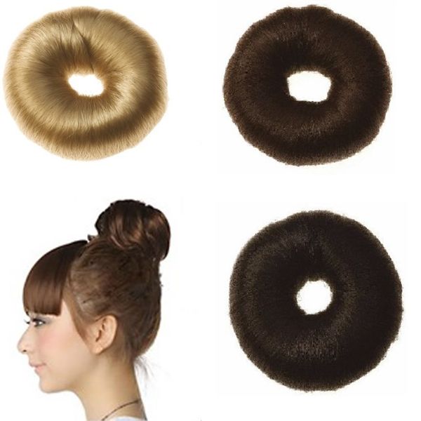 4 cm hair donut w/ artificial hair in multiple colours - Fashiongirl