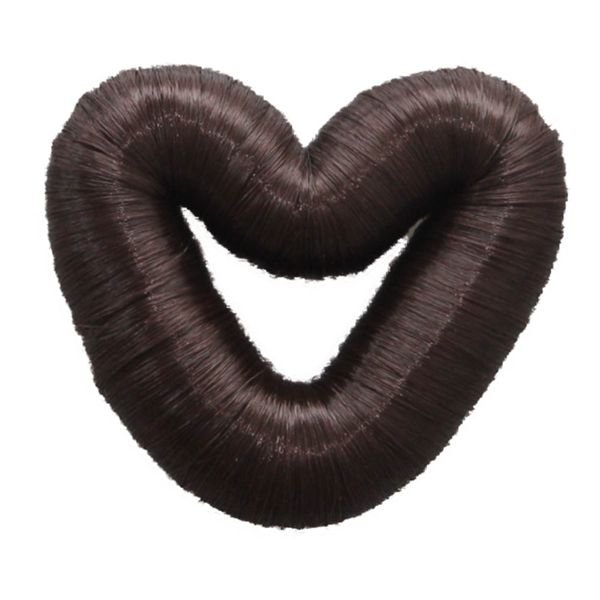 5 cm heart hair donut with artificial hair in various colours - Fashiongirl