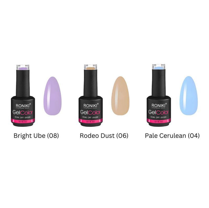 Kit de démarrage pour ongles - Coffret de vernis gel Pro avec sèche-ongles 80 W avec présentoir, couleurs et accessoires (édition limitée CA-01)