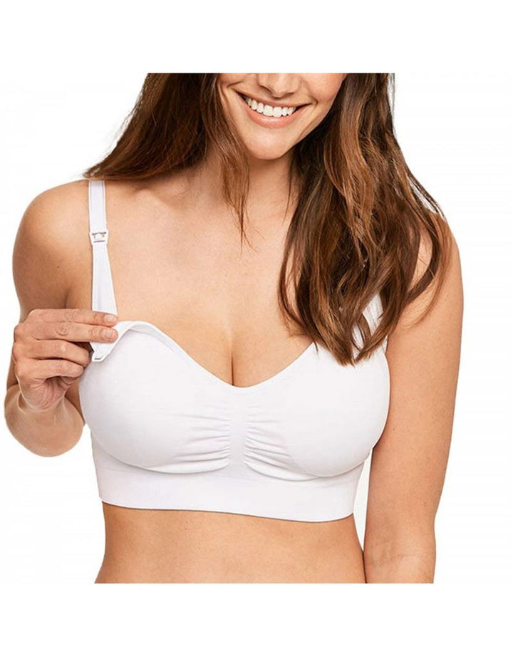 AVA Comfort Underwired Nursing Bra - White - Fashiongirl