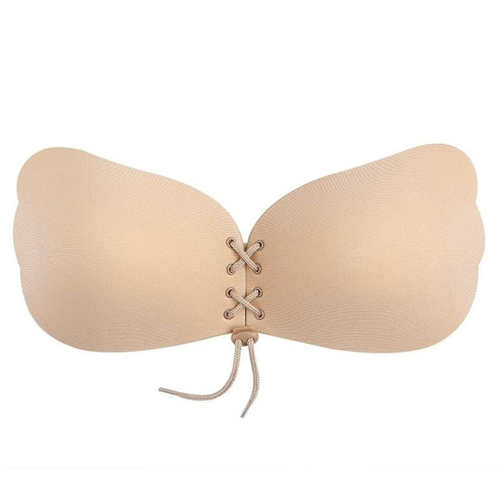 AVA Lift Up Strapless Self - fitting bra with lace - Beige - Fashiongirl