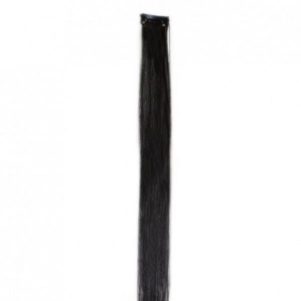 Black, 50 cm - Crazy Colour Clip On - Fashiongirl