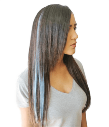 Blue, 50 cm - Crazy Colour Clip On - Fashiongirl