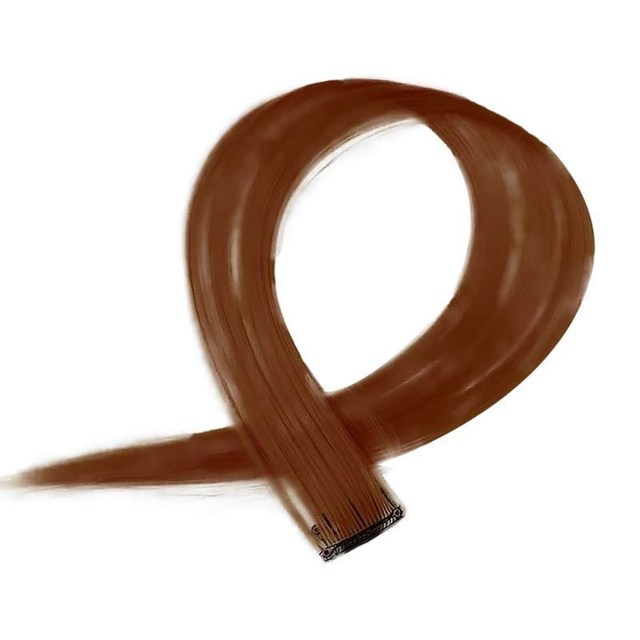 Brown, 50 cm - Crazy Colour Clip On - Fashiongirl