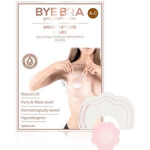 Bye Bra Push - Up Breast Tape Str. A - C + Satin Nipple Covers - Fashiongirl