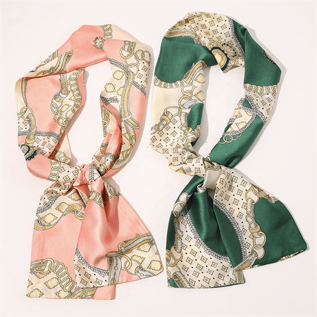 Chris Rubin Bella Silk Scarf - Green - | Fashiongirl