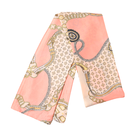 Chris Rubin Bella Silk Scarf - Pink - | Fashiongirl