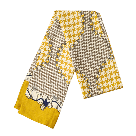Chris Rubin Bella Silk Scarf - Yellow - | Fashiongirl