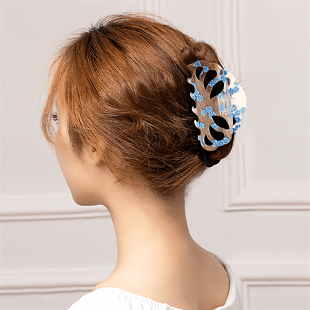 Chris Rubin Flora Hair Claw - Pink Flower - Hair Accessories | Fashiongirl