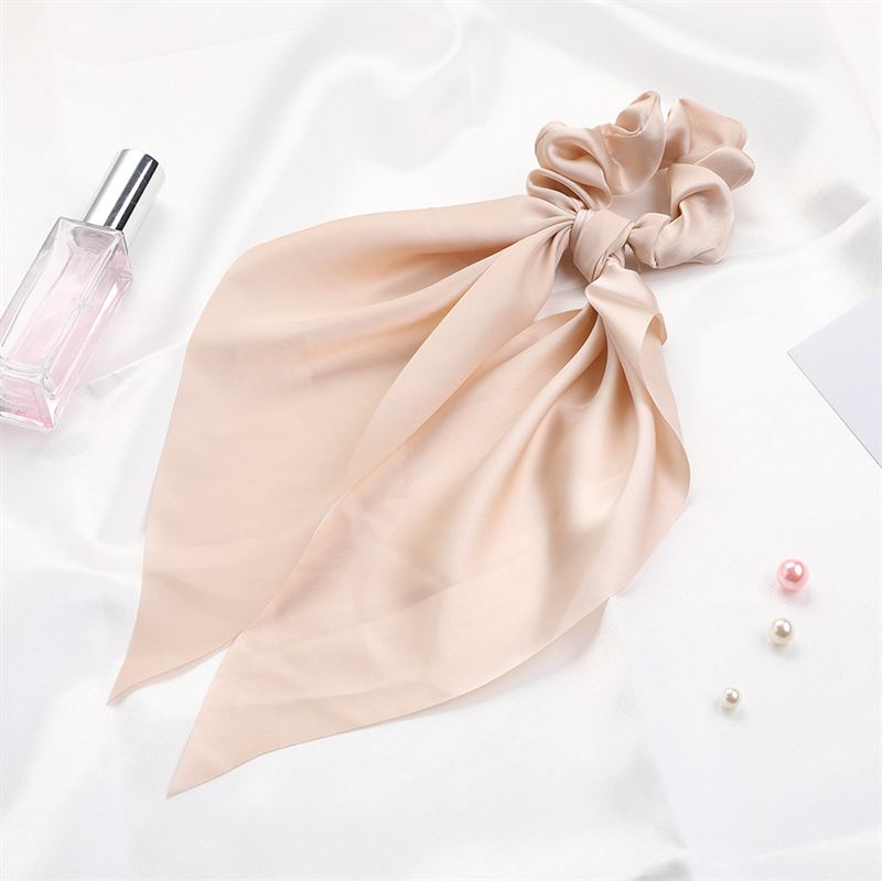 Chris Rubin Giana Scrunchie with scarf - Beige - Hair Accessories