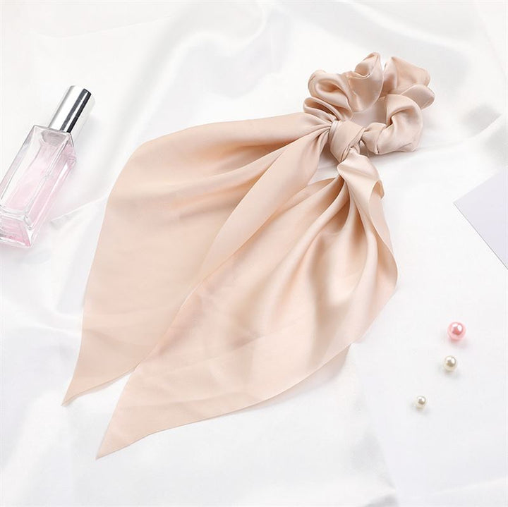Chris Rubin Giana Scrunchie with scarf - Beige - Hair Accessories