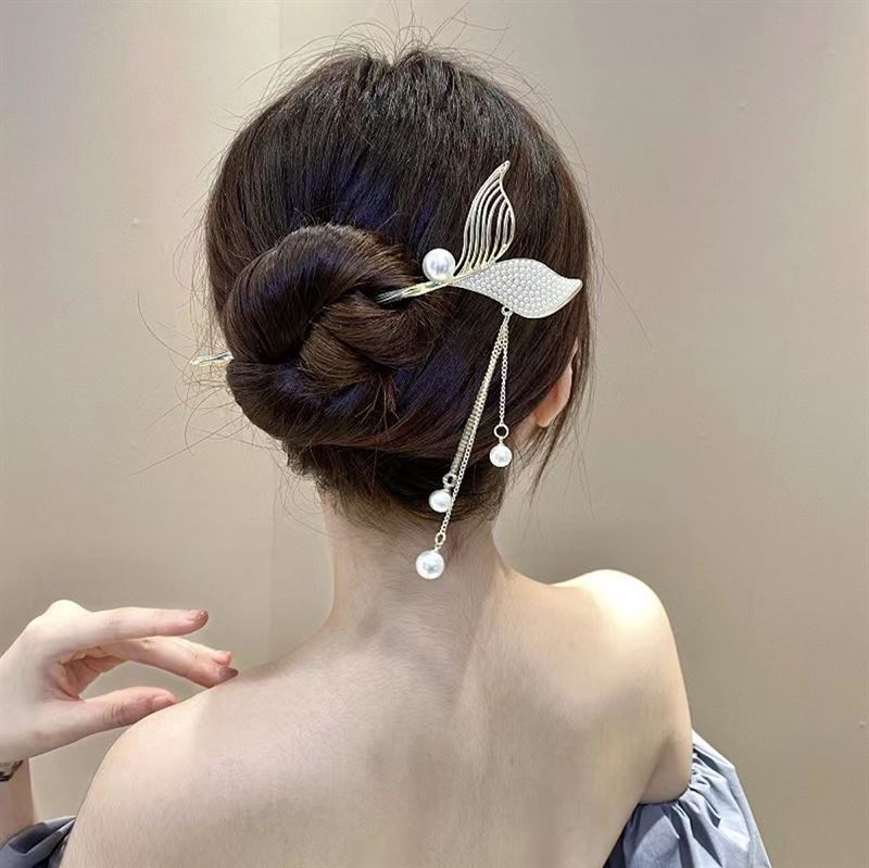 Chris Rubin Halia Hair Stick - Pearls - | Fashiongirl