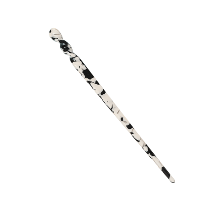 Chris Rubin Jade Hair Stick - Black Marble - | Fashiongirl