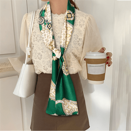 Chris Rubin Silk Scarf - Bella Silk Scarf, Black - | Fashiongirl