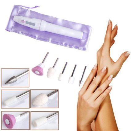 Electric Nail File / Manicure Set - Salon Shaper 5 - in - 1 Set - | Fashiongirl