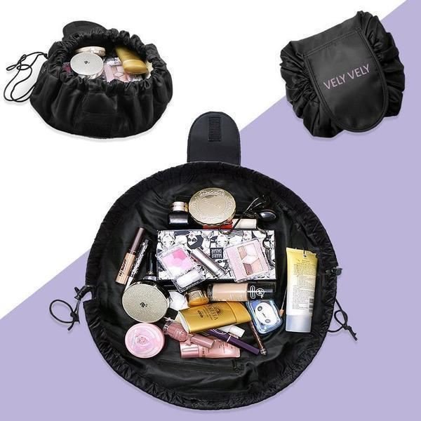 Makeup Travel Bag - Magic Travel Pouch in Black - Fashiongirl