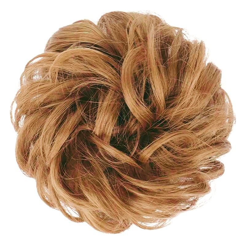 Messy Bun Hair elastic with curly artificial hair - 27/613 Golden Brown/Blond - Hair Accessories | Fashiongirl