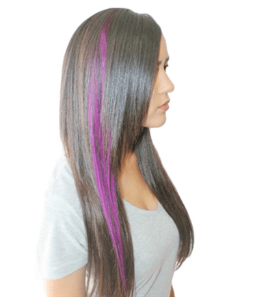 Purple, 50 cm - Crazy Colour Clip On - Fashiongirl