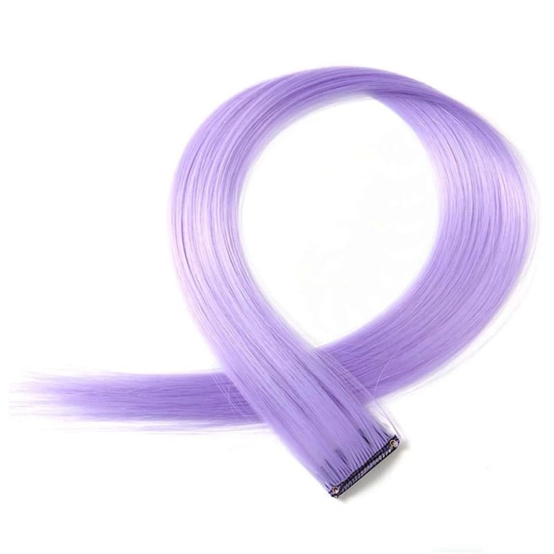 Purple, 50 cm - Crazy Colour Clip On - Fashiongirl