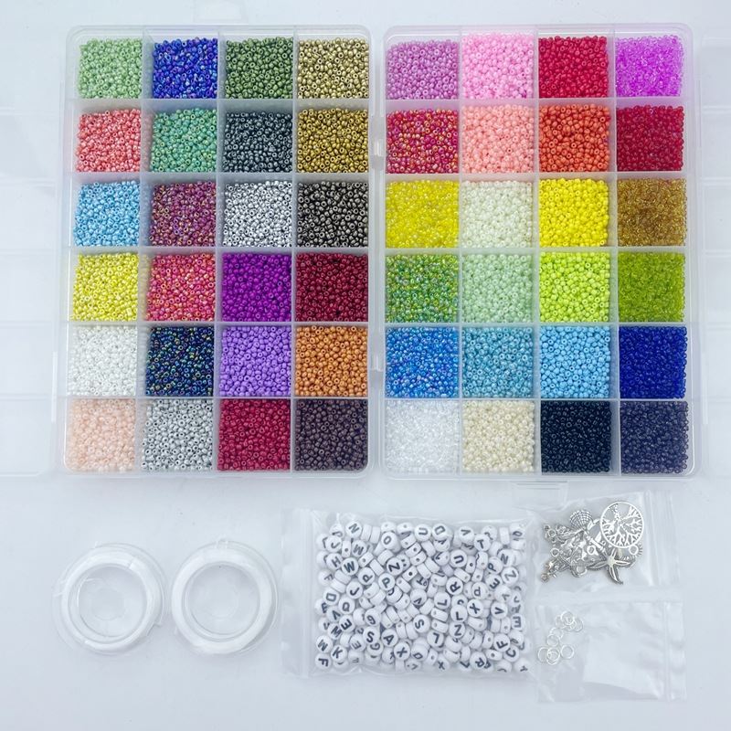 Seed / Rocailles Beads Kiera Kit - KREA DIY Jewellery Kit with different beads - 35000 pcs - Fashiongirl