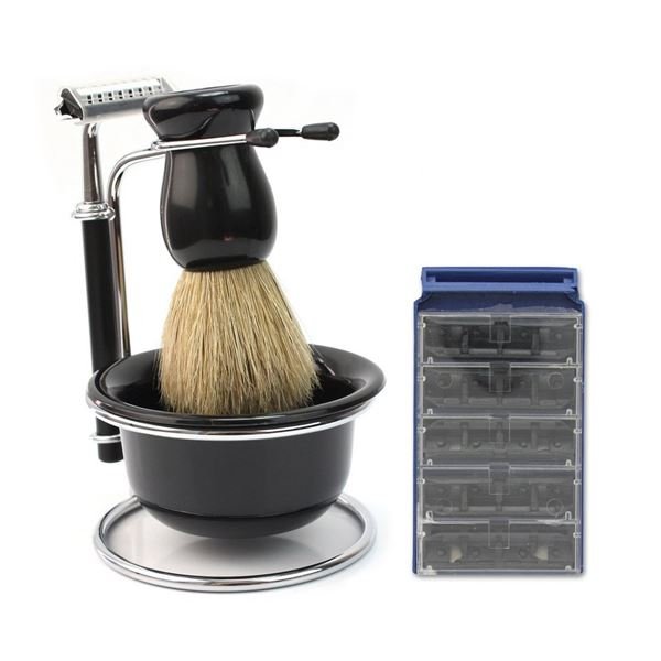 Shaving kit for men w/ Shaver, Brush and Bowl - Fashiongirl