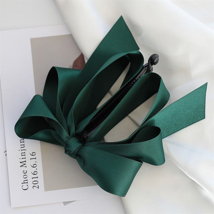 SOHO Bona Bow Banana Hair Clip - Dark Green - Hair Accessories | Fashiongirl