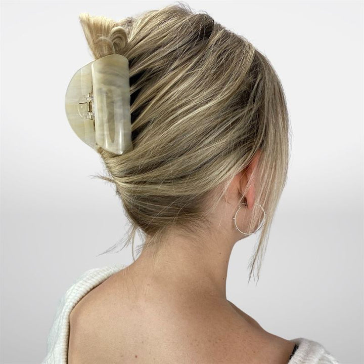 SOHO Cleo Hair Claw - White - Hair Accessories